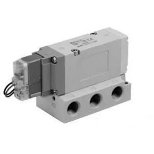 SMC 3-position closed center Pneumatic Solenoid Valve - Solenoid G 3/8 VF Series 24V dc - VF5320-5YOD1-03F product image