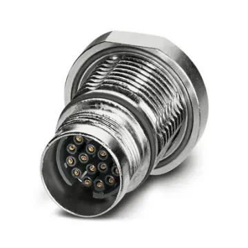 Phoenix Contact, SACC IP67 Silver Rear Mount 17 Industrial Power Socket, Rated At 3.6A, 48 Vac/Vdc, 74 Vac/Vdc - 1613543 product image