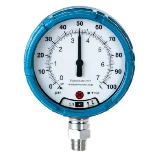 Rosemount 1/2-14 NPT Male Analogue Pressure Gauge 250bar Bottom Entry 4.5in Outside Diameter - WPG45XI1G11D000250Q4Q8 product image