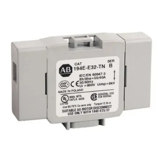 Allen Bradley 3 Pole Front Switch Disconnector - 32A Maximum Current, 7.5kW Power Rating, IP20 - 194E-E32-3753 product image