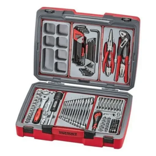 Teng Tools 112 Piece Screwdriver, Spanner &amp; Socket Set Tool Kit with Case - TC-6TE01 product image