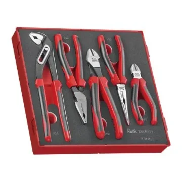 Teng Tools 5-Piece Plier Set, Angled, Bent, Flat, Straight Tip - TED441-T product image