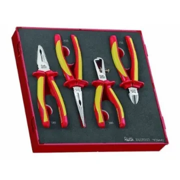 Teng Tools 4-Piece Plier Set, Angled, Bent, Flat, Straight Tip, VDE/1000V - TEDV440 product image
