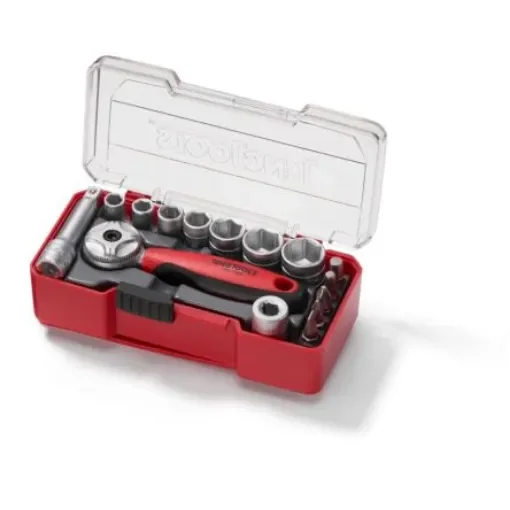 Teng Tools 15-Piece Metric 1/4 in Standard Socket/Bit Set with Ratchet - TJ1415 product image
