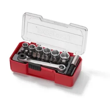 Teng Tools 19-Piece Metric 1/4 in Standard Socket/Bit Set with Ratchet - TJ1419 product image