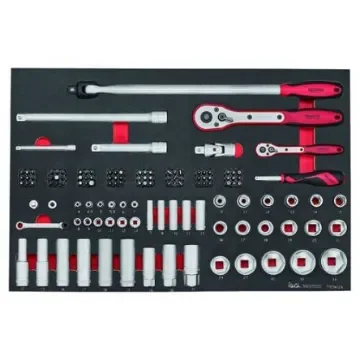 Teng Tools 126-Piece Metric 1/2 in; 1/4 in Deep Socket/Standard Socket/Bit Set with Ratchet, 6 point; 12 point; Hex - TTESK126 product image