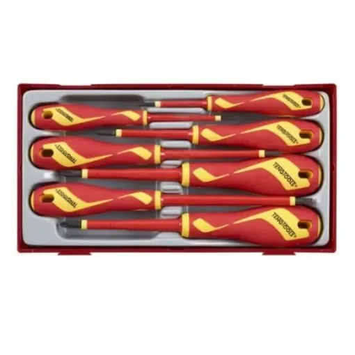 Teng Tools Slotted Insulated Screwdriver Set, 7-Piece - TTV907N product image