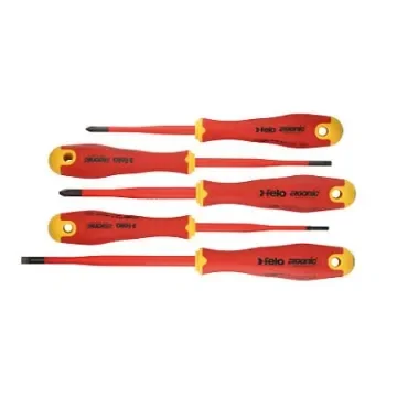 Felo Phillips; Pozidriv Insulated Screwdriver Set, 5-Piece - FE41385198 product image