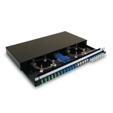 HellermannTyton Connectivity 48 Port LC Multimode Duplex Fibre Optic Patch Panel With 48 Ports Populated, 1U - FBPDBKL-LCMMDX-24VF1 product image