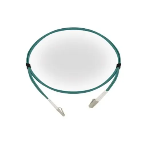 HellermannTyton Connectivity LC to LC Tight Buffer OM3 Multi Mode OM3 Fibre Optic Cable, 3mm, Light Blue, 5m - FLCXXM3-LCLCDA-05.0M product image