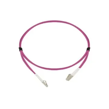 HellermannTyton Connectivity LC to LC Tight Buffer OM4 Multi Mode OM4 Fibre Optic Cable, 3mm, Magenta, 1m - FLCXXM4-LCLCDM-01.0M product image