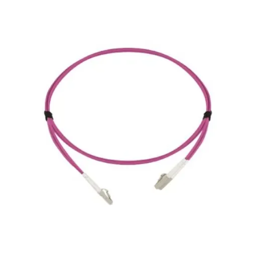 HellermannTyton Connectivity LC to LC Tight Buffer OM4 Multi Mode OM4 Fibre Optic Cable, 3mm, Magenta, 1m - FLCXXM4-LCLCDM-01.0M product image