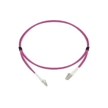 HellermannTyton Connectivity LC to LC Tight Buffer OM4 Multi Mode OM4 Fibre Optic Cable, 3mm, Magenta, 5m - FLCXXM4-LCLCDM-05.0M product image