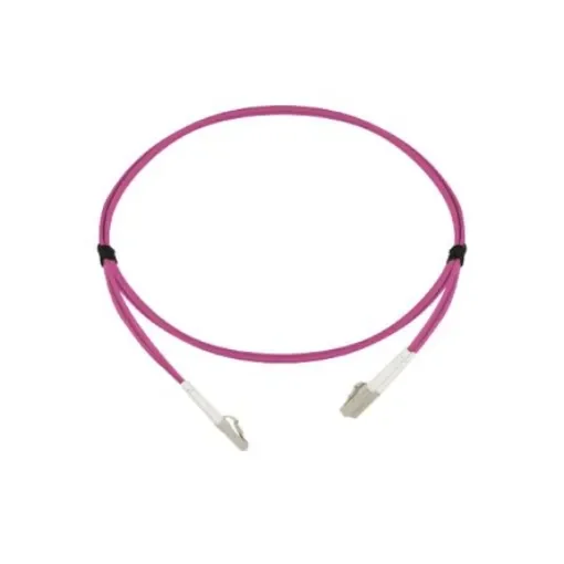 HellermannTyton Connectivity LC to LC Tight Buffer OM4 Multi Mode OM4 Fibre Optic Cable, 3mm, Magenta, 5m - FLCXXM4-LCLCDM-05.0M product image