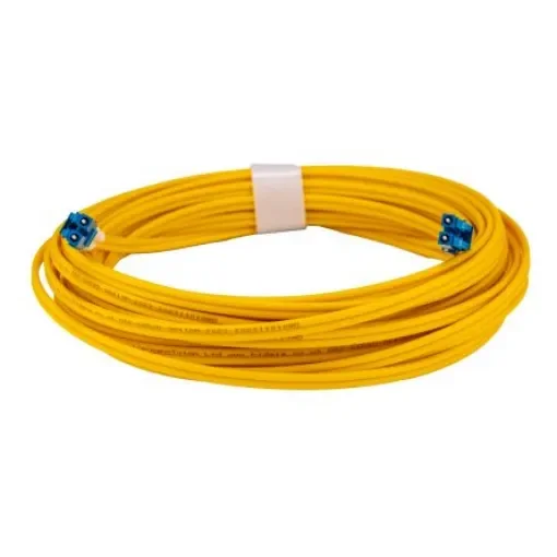 HellermannTyton Connectivity LC to LC Tight Buffer OS2 Single Mode OS2 Fibre Optic Cable, 3mm, Yellow, 10m - FLCXXS2-LCLCDY-10.0M product image