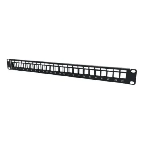HellermannTyton Connectivity HTC Series 24 Port RJ45 Patch Panel Shielded, Unshielded 1U Black - HTC-XXS-PPF241U/BK product image