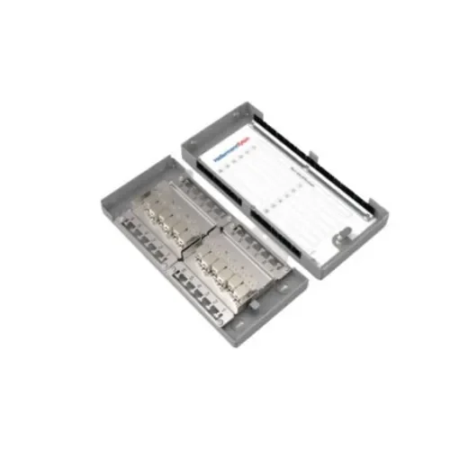 HellermannTyton Connectivity ZTB Series Cat6a 12 Port RJ45 Patch Panel Shielded Grey - ZTB12SJ6AXXXX/GY product image