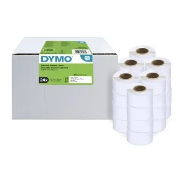 Dymo White Black Print Label, 28mm Width, 89mm Height, 130Per Roll Qty - S0722360 product image