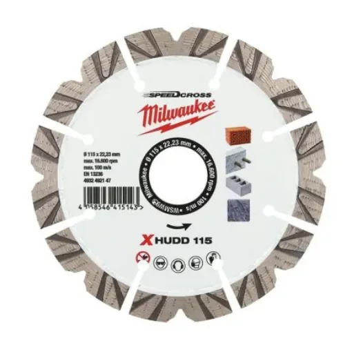 Milwaukee XHUDD Cutting Disc, 115mm x 2.5mm Thick, 1 in pack - 4932492147 product image