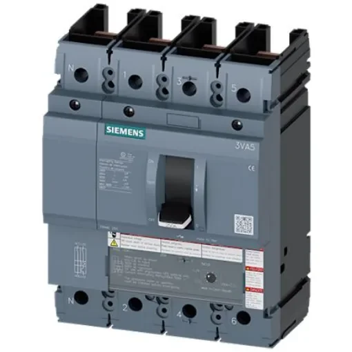 Siemens, SENTRON MCCB Molded Case Circuit Breaker 4P 90A, Breaking Capacity 65 kA, Fixed Mount - 3VA5290-6GD41-2AA0 product image