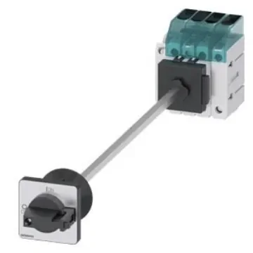 Siemens 3 Pole DIN Rail Isolator Switch - 63A Maximum Current, 22kW Power Rating, IP65 - 3LD3440-1TL11 product image