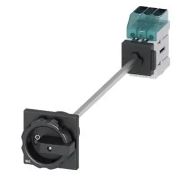 Siemens 3 Pole DIN Rail Isolator Switch - 63A Maximum Current, 22kW Power Rating, IP65 - 3LD3448-0TK51 product image