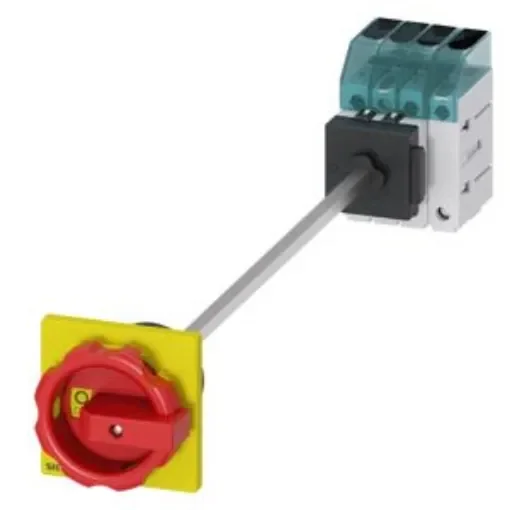 Siemens 3 Pole DIN Rail Isolator Switch - 63A Maximum Current, 22kW Power Rating, IP65 - 3LD3448-0TL53 product image