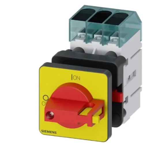 Siemens 3 Pole DIN Rail Isolator Switch - 63A Maximum Current, 22kW Power Rating, IP65 - 3LD3450-0TK13 product image