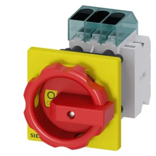 Siemens 3 Pole DIN Rail Isolator Switch - 63A Maximum Current, 22kW Power Rating, IP65 - 3LD3454-1TK53 product image