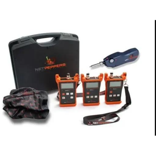 Netpeppers NetPeppers Fiber Expert Expert Kit for Single and Multimode Glass Fiber Links and Video Microscope, 1432 product image