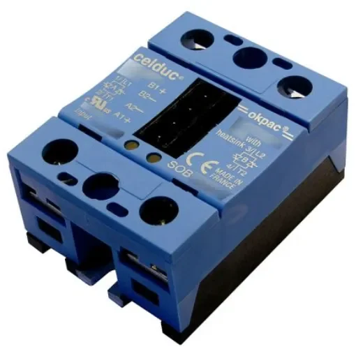 Celduc SO Series Solid State Relay, 35 A Load, Chassis Mount, 600 Vrms Load, 30 Vdc Control - SOB963660 product image