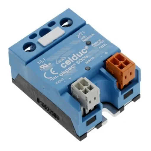 Celduc SO Series Solid State Relay, 50 A Load, Chassis Mount, 510 Vrms Load, 30 Vdc Control - SOD865180 product image