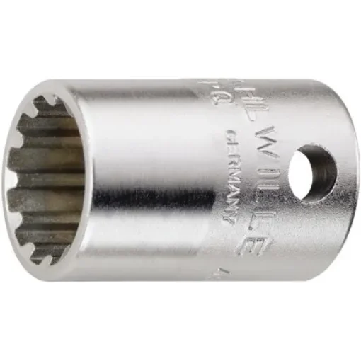 STAHLWILLE 4018754109159 7/16 Spline Spline-Drive socket, 27 mm Overall - 02011014 product image