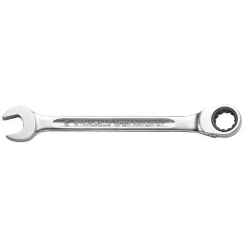 STAHLWILLE 17 Series Combination Ratchet Spanner, 18mm, 0.669in, Metric, 240 mm Overall, VDE/1000V - 41171818 product image
