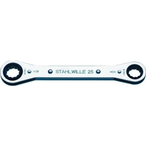 STAHLWILLE 25aN Series Ratchet Ring Spanner, 8 x 11mm, 5/16in, Imperial, Height Safe, 109 mm Overall, No - 41562022 product image