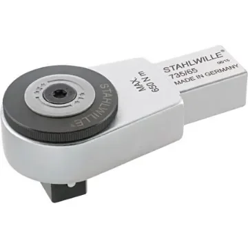 STAHLWILLE Serie 735 Series Hexagon Fine Tooth Ratchet, 55 mm, 22 x 28mm Insert, Black Oxidized Finish - 58251065 product image