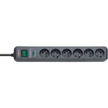 brennenstuhl Type E - French 6 Gang Distribution Unit, 1.4m Cable, No, 16A, 230 V, No, Surge Protected - 1159291136 product image