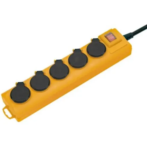 brennenstuhl Type E - French 5 Gang Distribution Unit, 2m Cable, No, 16A, 230 V, No, Surge Protected - 1159901215 product image