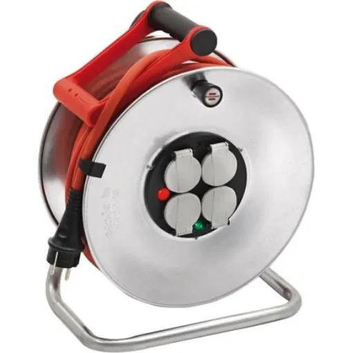 brennenstuhl 40m 4 Socket Type E - French Extension Reel, 230 V, IP44 - 1207931 product image