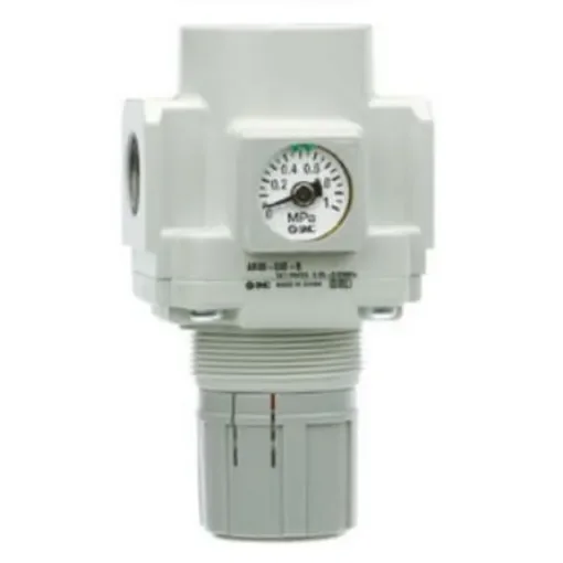 SMC G 1/8 Pneumatic Regulator - 0.05MPa to 1MPa, 1/4 in, 0.05Mpa max. input, AR - AR20K-F02EH-B product image