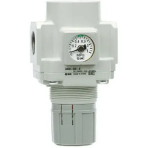 SMC G 1/4, G 3/8 Pneumatic Regulator - 0.05MPa to 1MPa, 1/2 in, 1Mpa max. input, AR - AR40-F04E-B product image