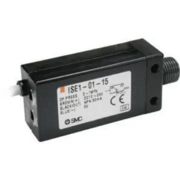 SMC PNP Open Collector 1 Output Pressure Switch, R(PT) 1/8 0MPa to 10bar - ISE1-01-55L product image