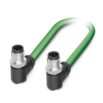 Phoenix ContactNBC, 2m Cat5, Green M12 to Male M12 Male Shielded, Terminated Polyurethane Sheath - 1416746 product image
