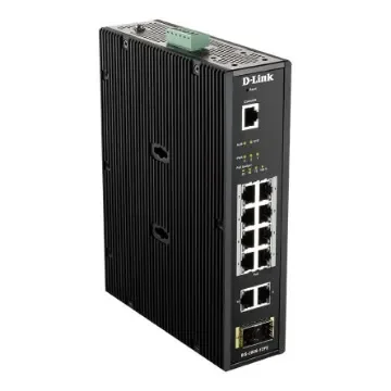 D-Link 12-Port Industrial Gigabit Smart Managed PoE Switch, Smart 12 Port Ethernet Switch With PoE - DIS-200G-12PS product image
