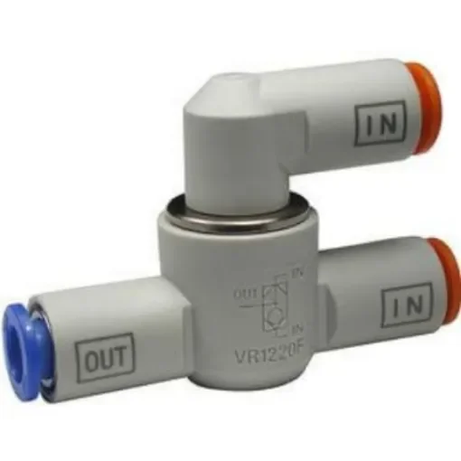SMC VR1220 Series, Pneumatic Shuttle Valve OR Logic Function 10mm Tube, One Touch Fitting Connection, G 1/4 Thread, 10 - VR1220F-10 product image