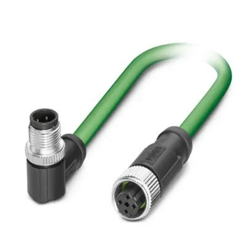 Phoenix ContactNBC, 2m Cat5, Green M12 to Male M12 Female, Shielded Shielded, Terminated Polyurethane Sheath - 1416750 product image