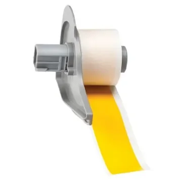 Brady B-595 Black on Yellow Cable Labels, 15.24 m Length, 25.40 mm Width, 25.4mm Label Width - M7C-1000-595-YL product image