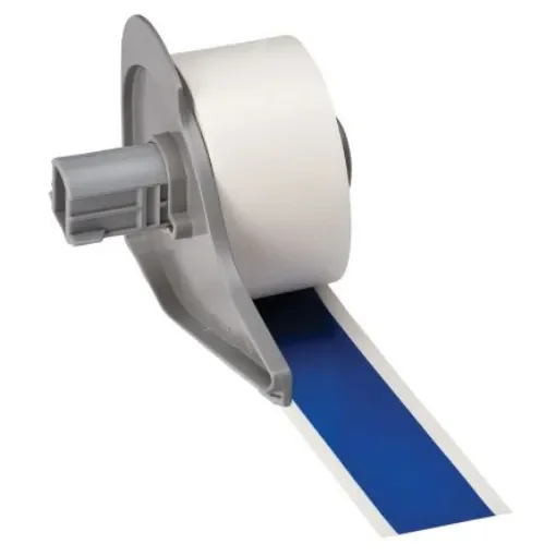 Brady B-595 Black on Blue Cable Labels, 15.24 m Length, 25.40 mm Width, 25.4mm Label Width - M7C-1000-595-BL product image