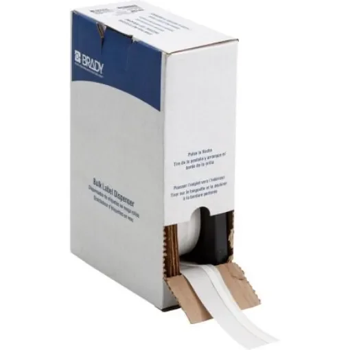 Brady B-342 Black on White Heatshrink Labels, 4.7 mm Width, 8.51mm Label Length, 4.7mm Label Width - BM7C-187-342 product image