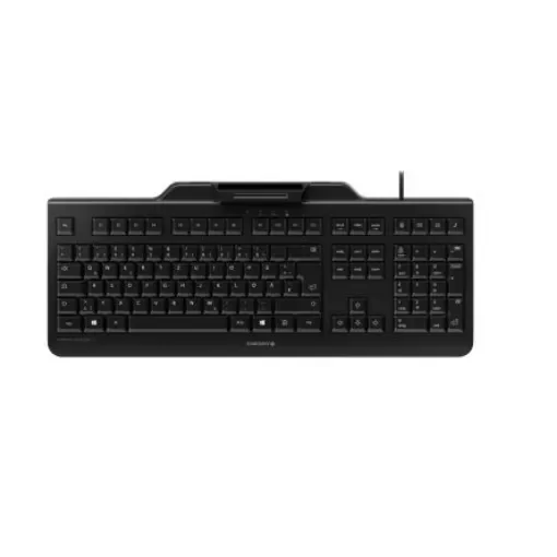 Cherry JK Wired USB Compact Smartcard Keyboard, QWERTY (Italy), Black - JK-A0400IT-2 product image